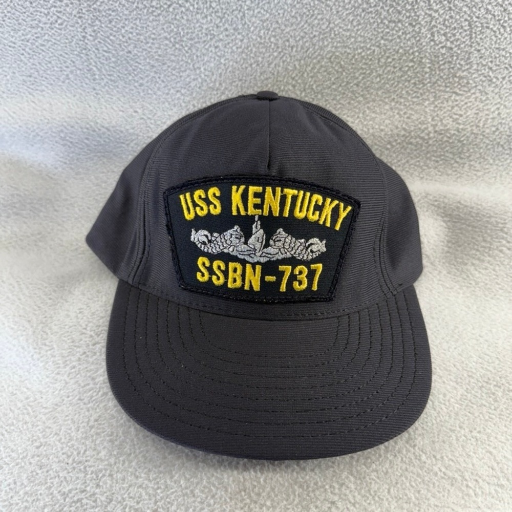 Vintage USS Kentucky Hat Adult OSFA Blue SSBN-737 Northstar Submarine USA Made